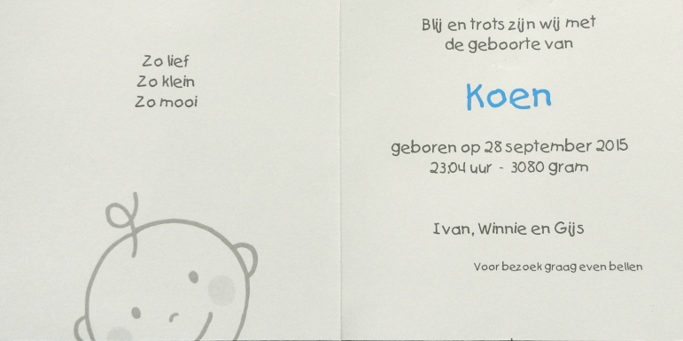 Zoon voor Winnie en Ivan